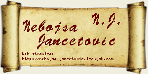 Nebojša Jančetović vizit kartica